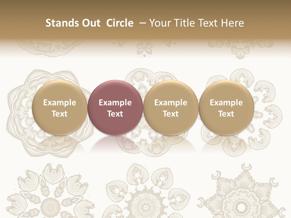 Elegant Flourishes Circle PowerPoint Template