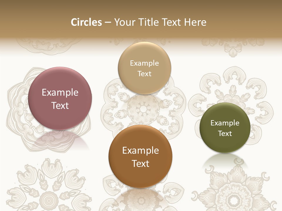 Elegant Flourishes Circle PowerPoint Template