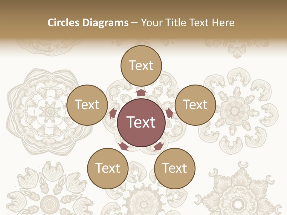 Elegant Flourishes Circle PowerPoint Template