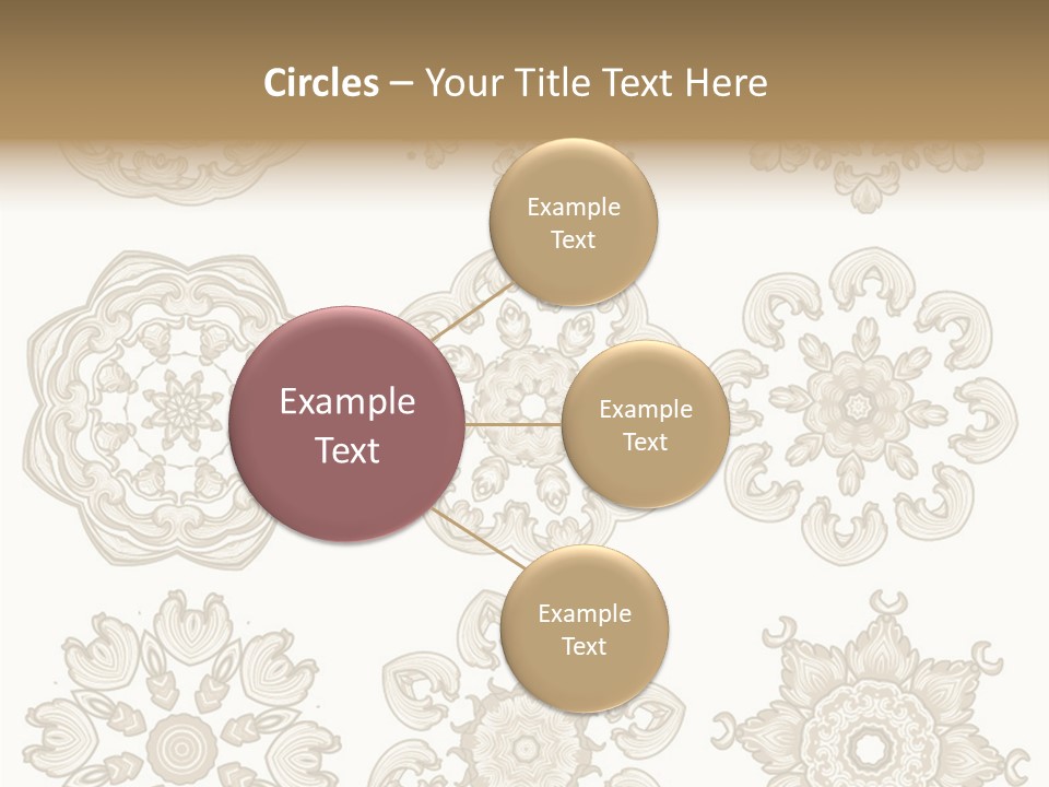Elegant Flourishes Circle PowerPoint Template