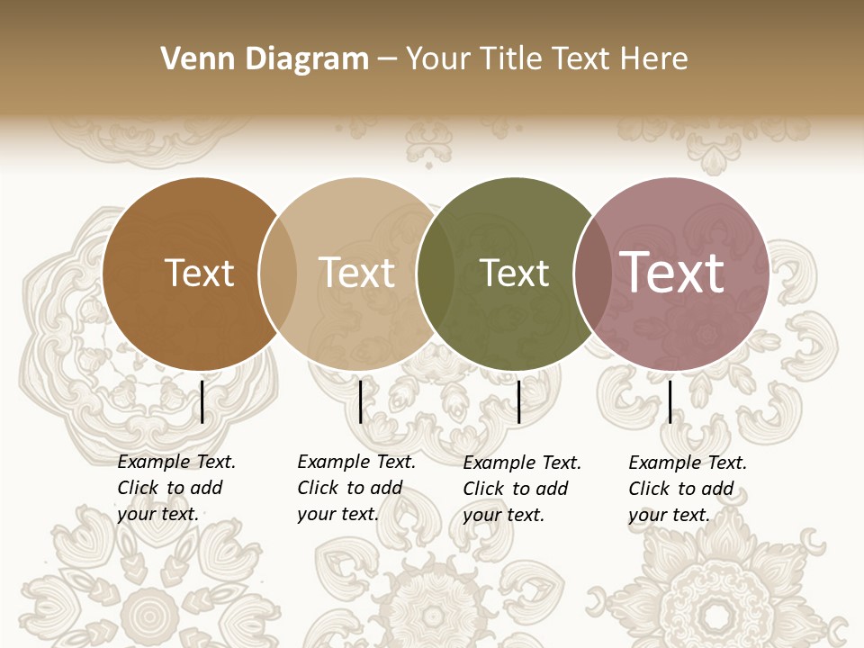Elegant Flourishes Circle PowerPoint Template