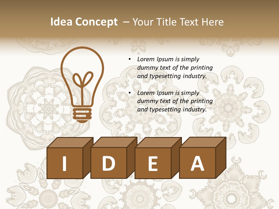 Elegant Flourishes Circle PowerPoint Template