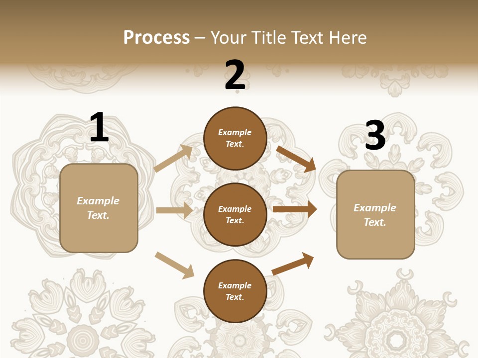 Elegant Flourishes Circle PowerPoint Template