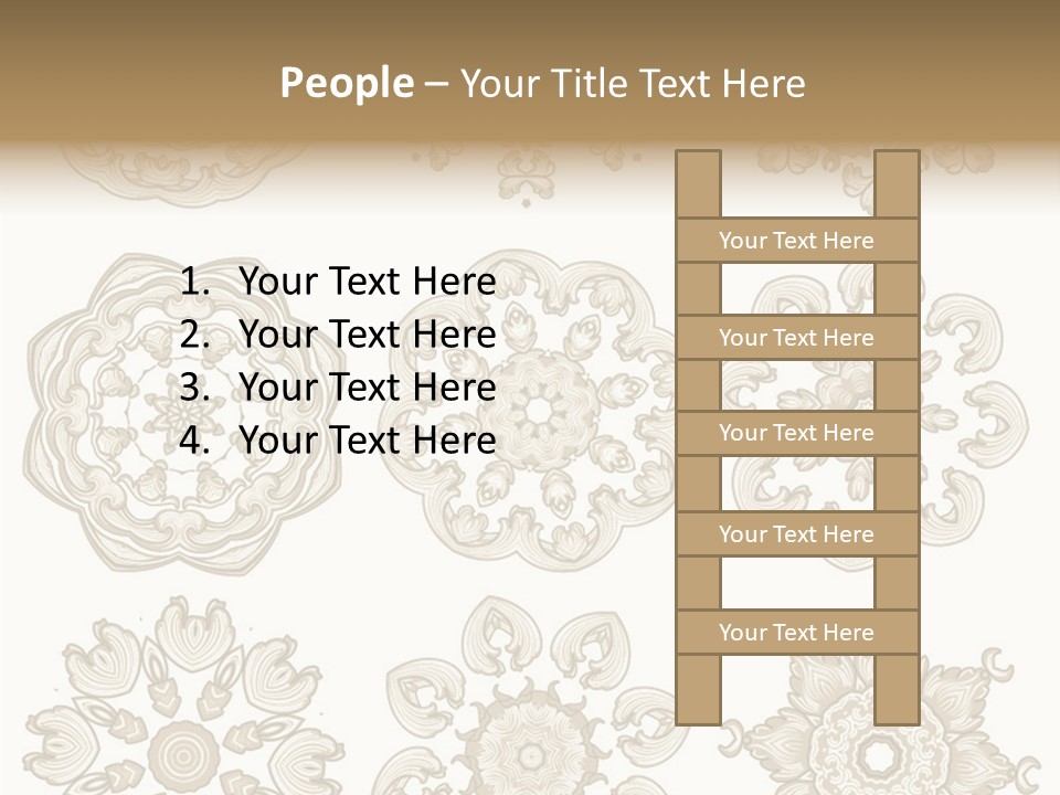 Elegant Flourishes Circle PowerPoint Template