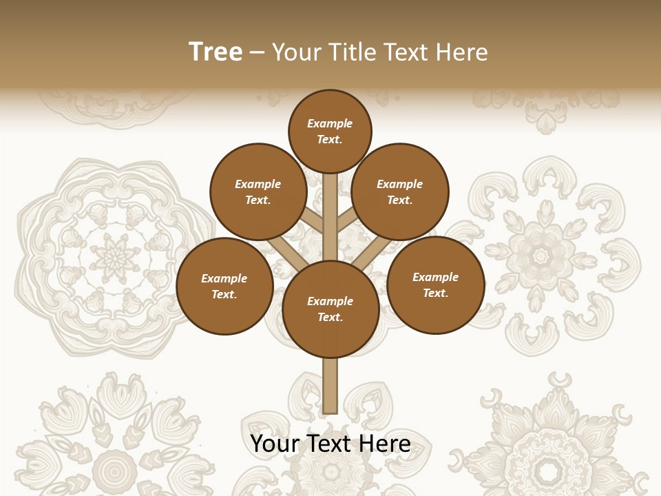 Elegant Flourishes Circle PowerPoint Template