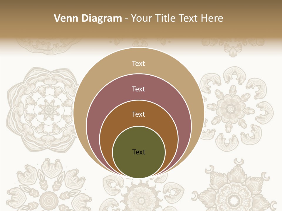 Elegant Flourishes Circle PowerPoint Template