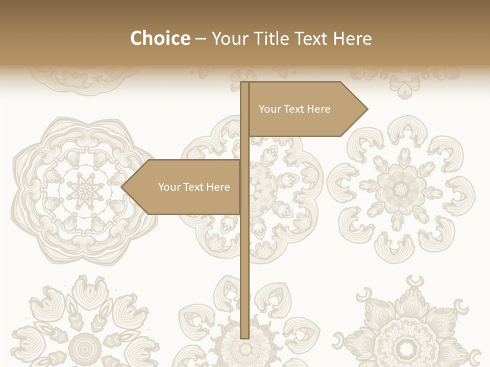 Elegant Flourishes Circle PowerPoint Template