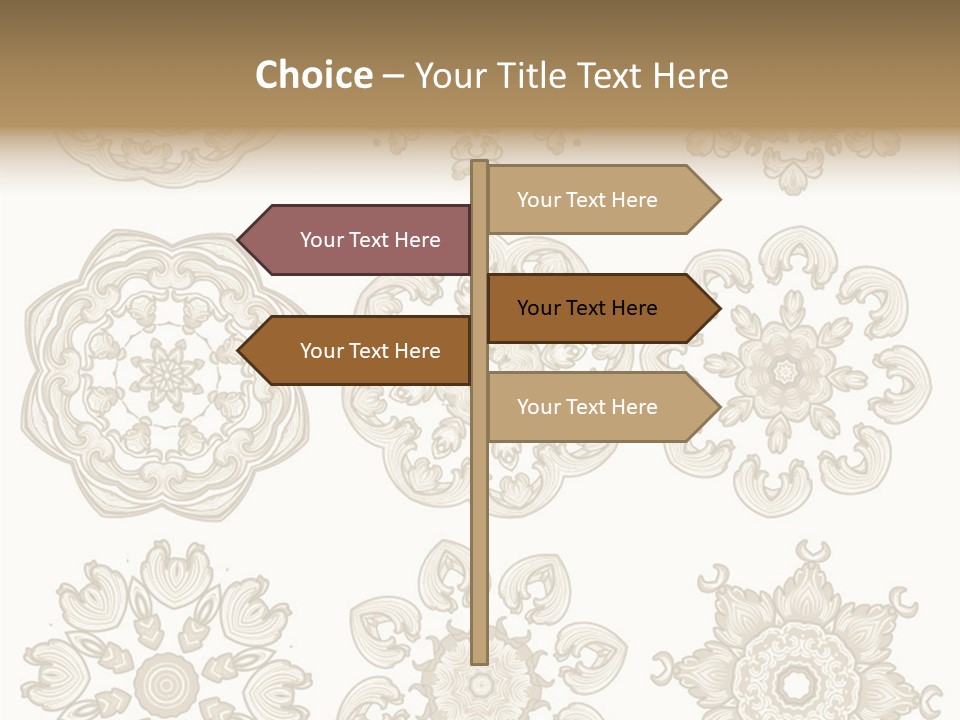 Elegant Flourishes Circle PowerPoint Template