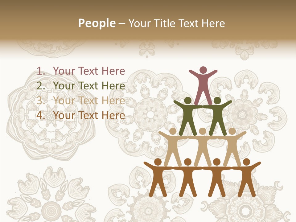 Elegant Flourishes Circle PowerPoint Template