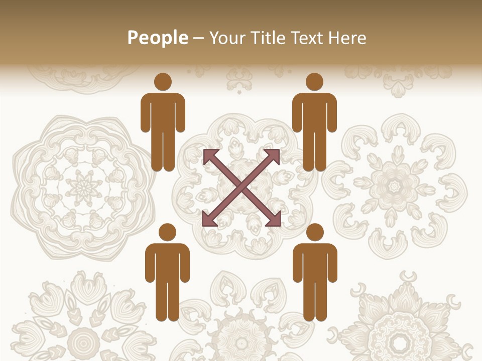 Elegant Flourishes Circle PowerPoint Template