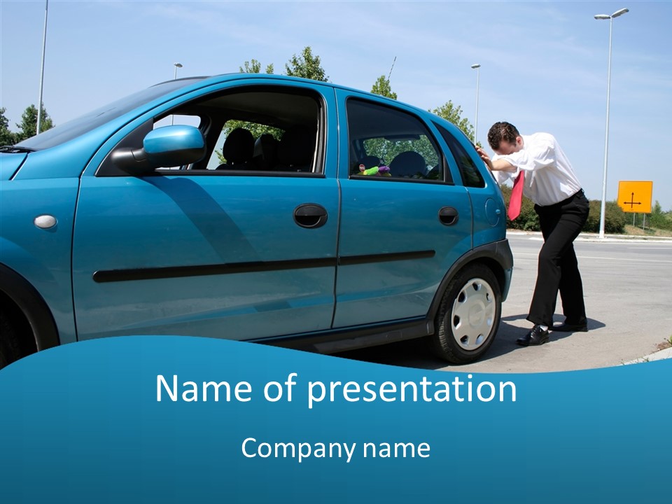 Road Car Services PowerPoint Template