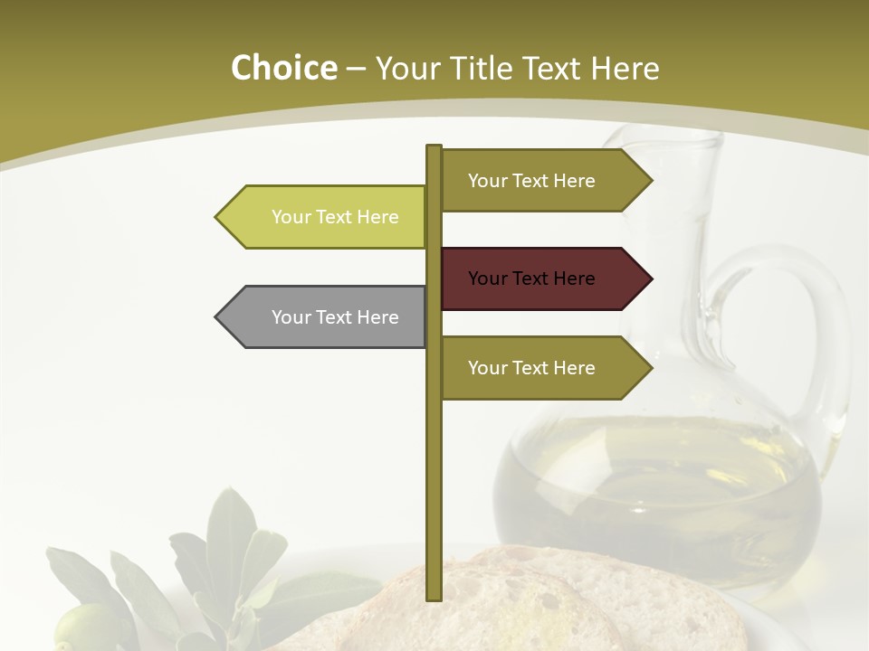 Branch White Vinaigrette PowerPoint Template