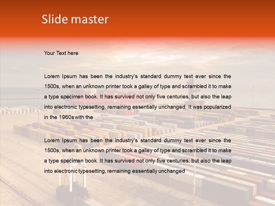 Station Shipping Ocean PowerPoint Template
