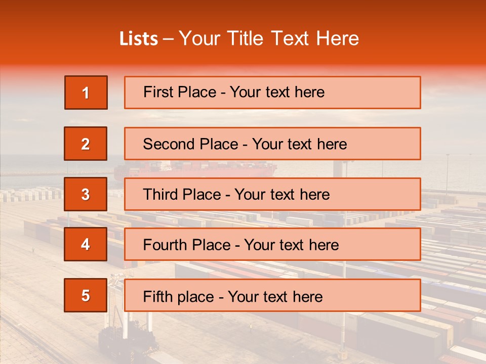 Station Shipping Ocean PowerPoint Template