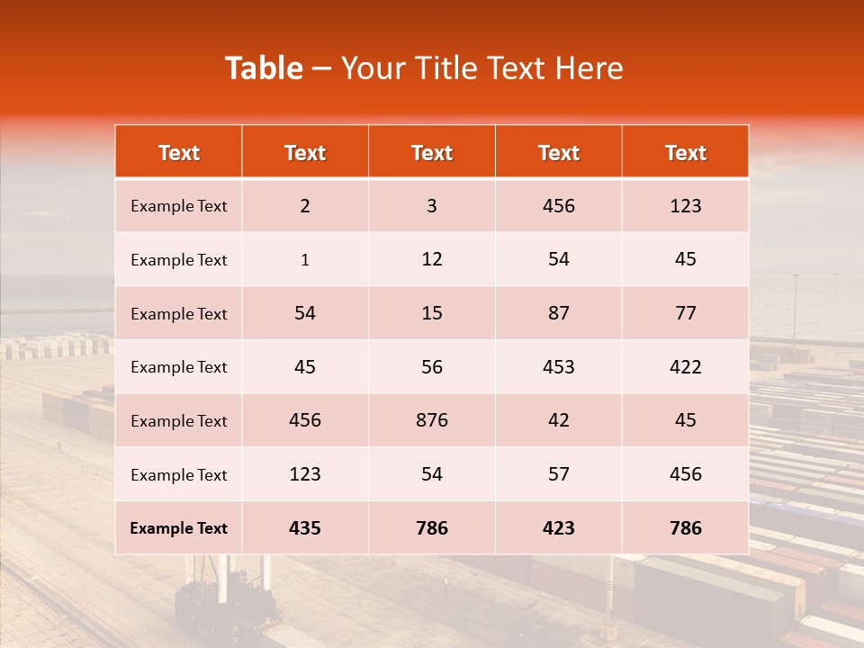 Station Shipping Ocean PowerPoint Template