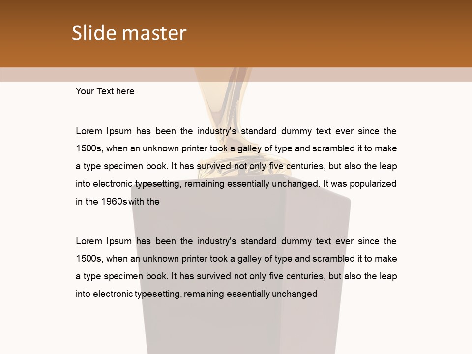 Star Insignia Trophy PowerPoint Template