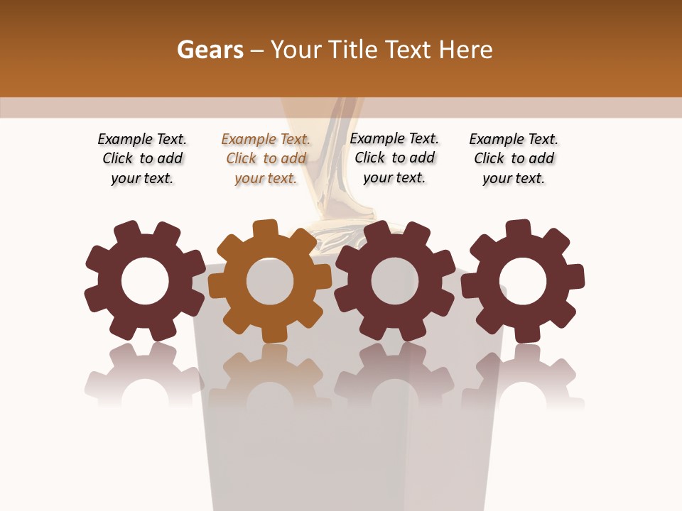 Star Insignia Trophy PowerPoint Template