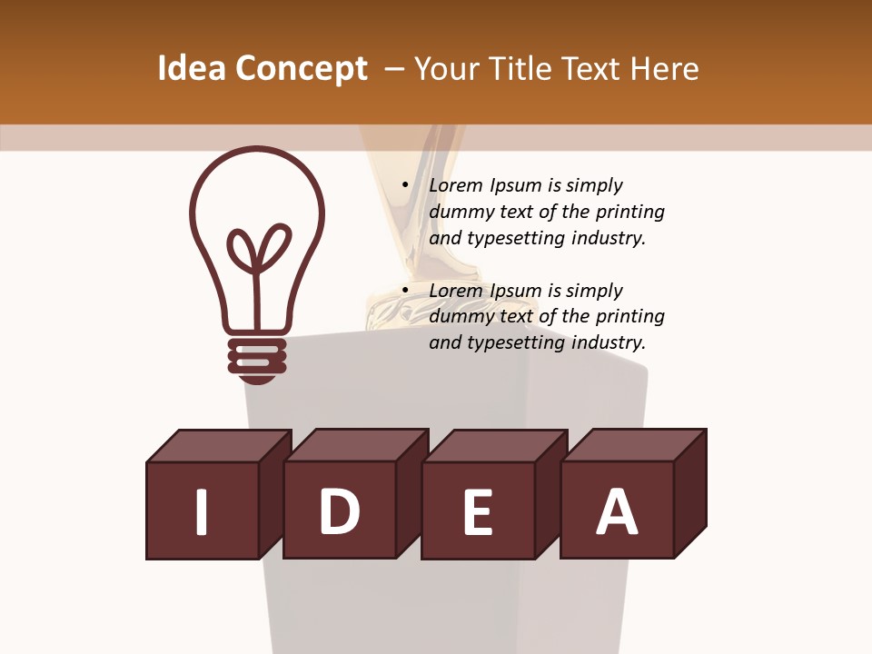 Star Insignia Trophy PowerPoint Template