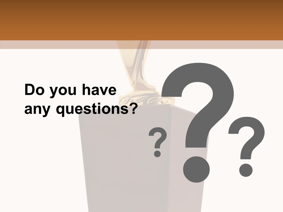 Star Insignia Trophy PowerPoint Template