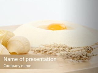Golden Culinary Noodle PowerPoint Template