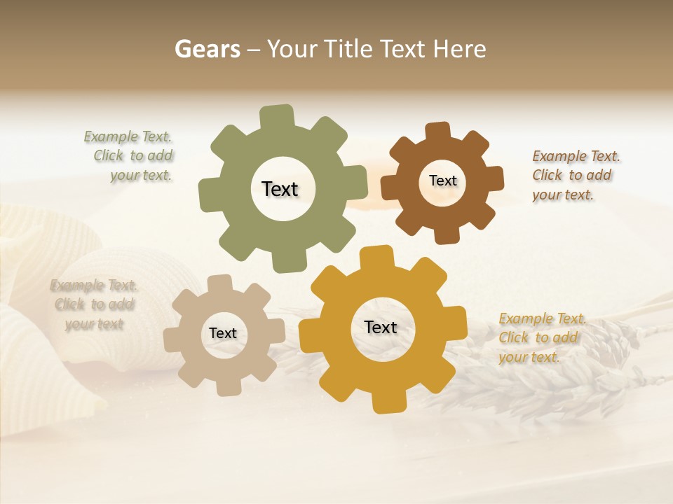 Golden Culinary Noodle PowerPoint Template