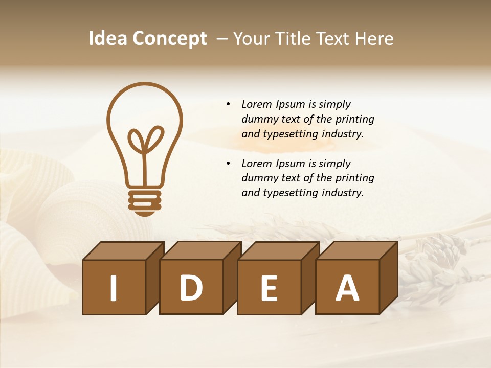 Golden Culinary Noodle PowerPoint Template