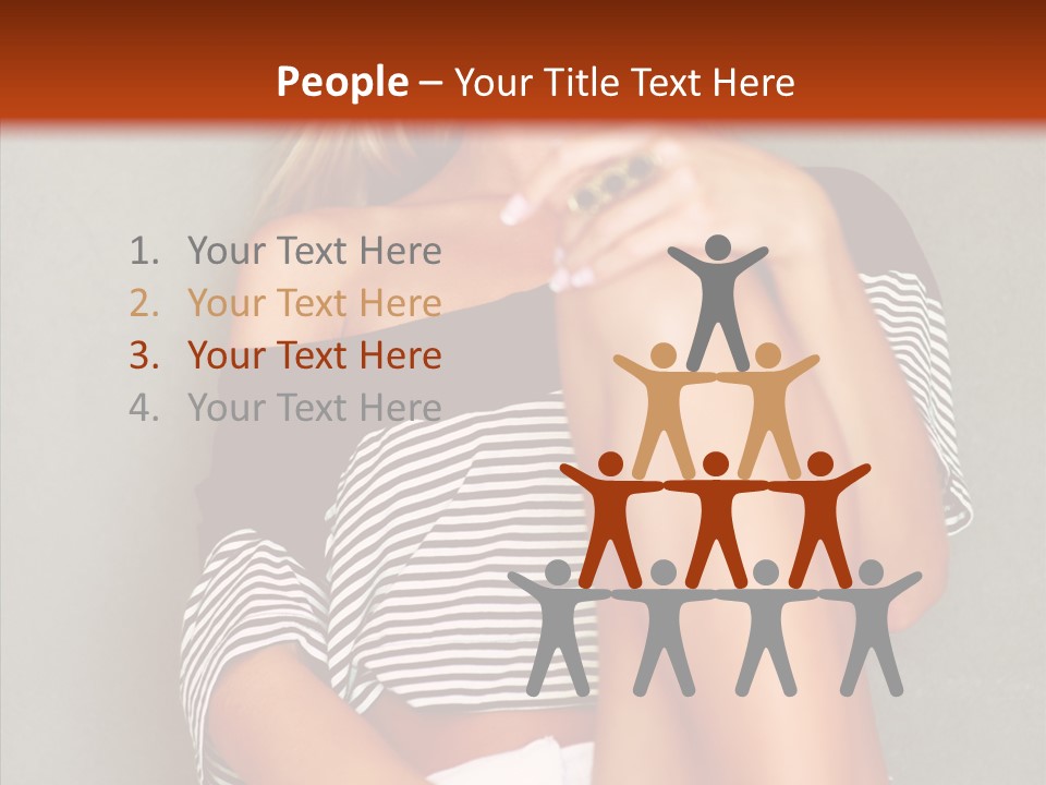 Happy Group Table PowerPoint Template