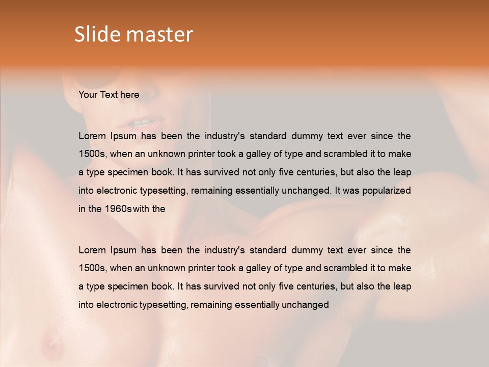 Muscular Beauty Front PowerPoint Template