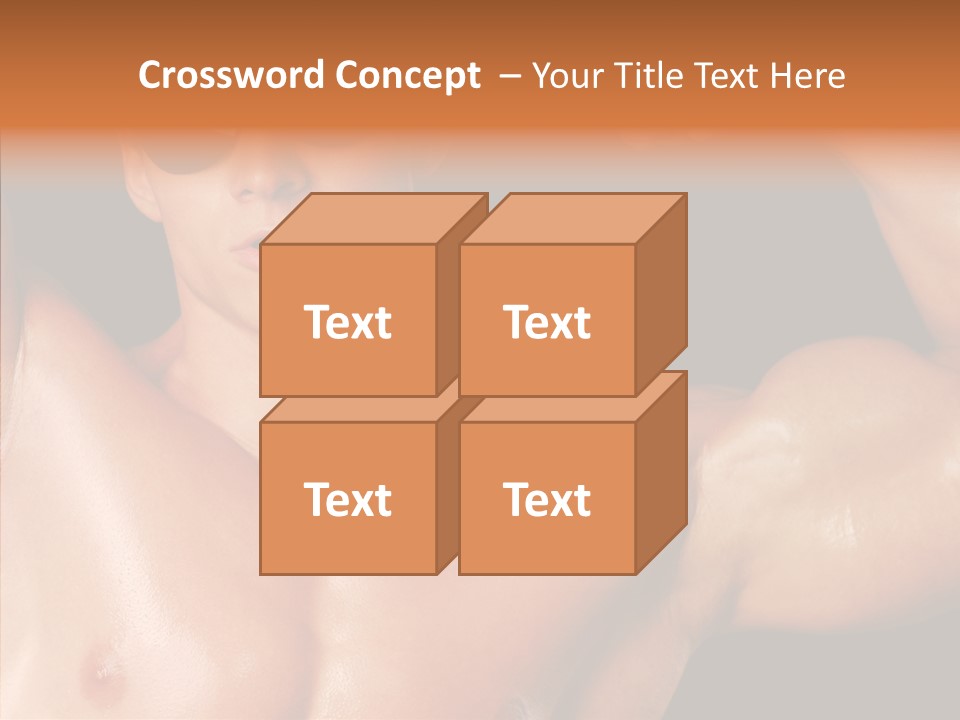 Muscular Beauty Front PowerPoint Template