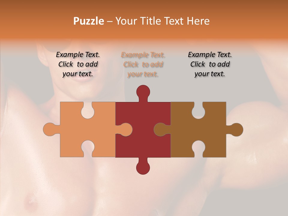 Muscular Beauty Front PowerPoint Template