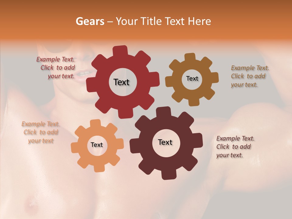 Muscular Beauty Front PowerPoint Template