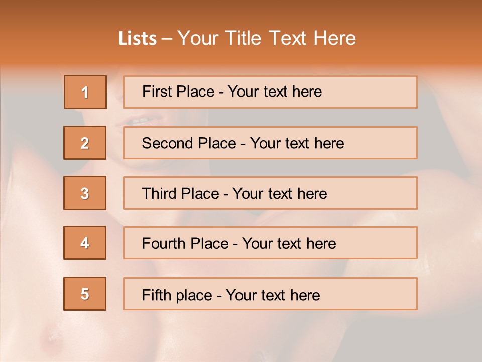 Muscular Beauty Front PowerPoint Template