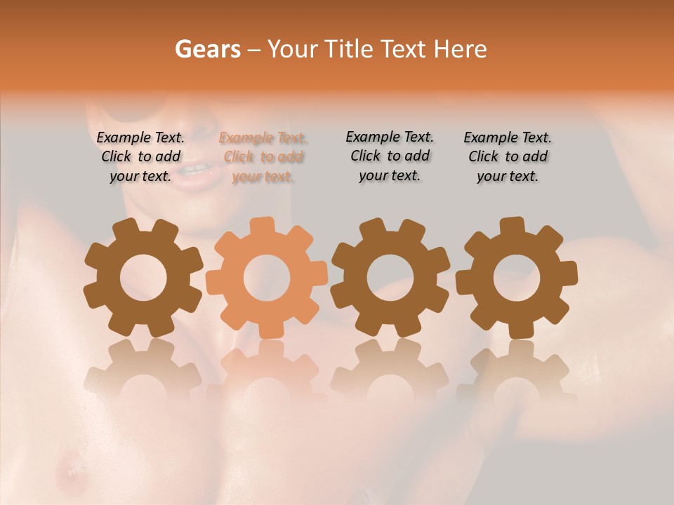 Muscular Beauty Front PowerPoint Template