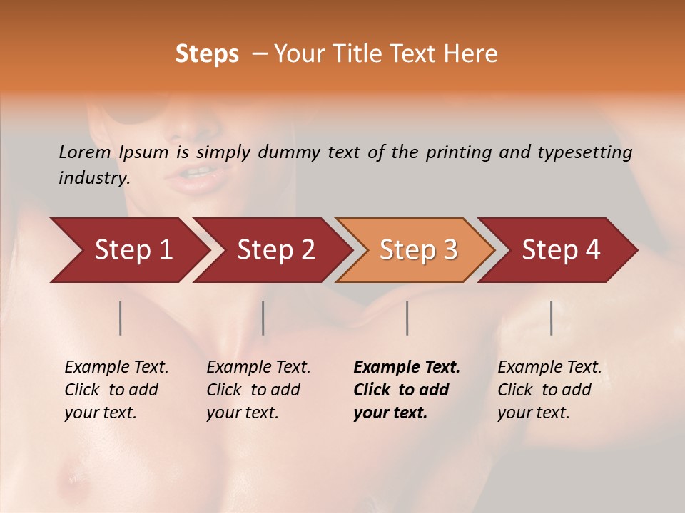 Muscular Beauty Front PowerPoint Template