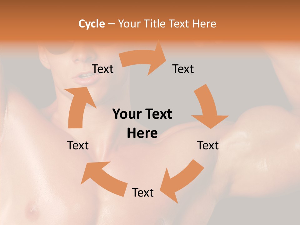 Muscular Beauty Front PowerPoint Template