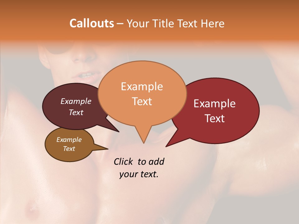 Muscular Beauty Front PowerPoint Template