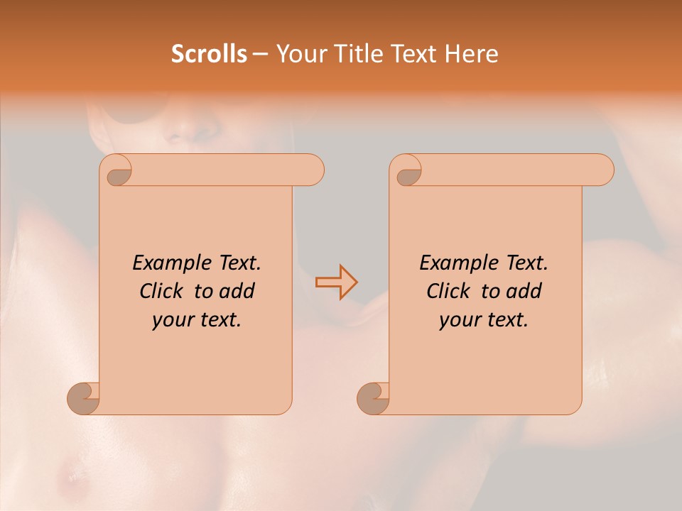 Muscular Beauty Front PowerPoint Template