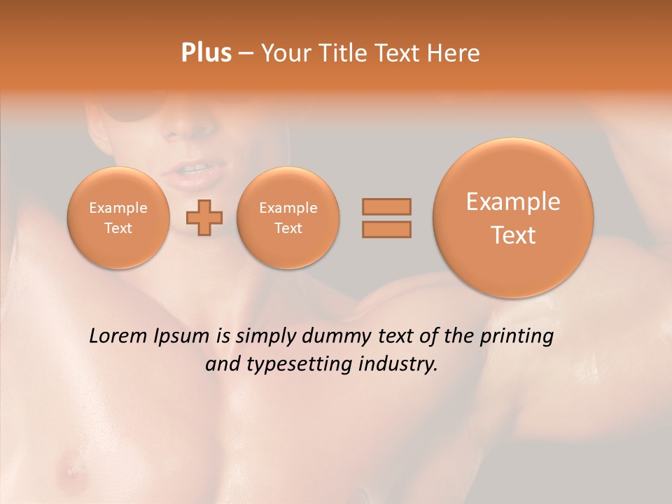 Muscular Beauty Front PowerPoint Template
