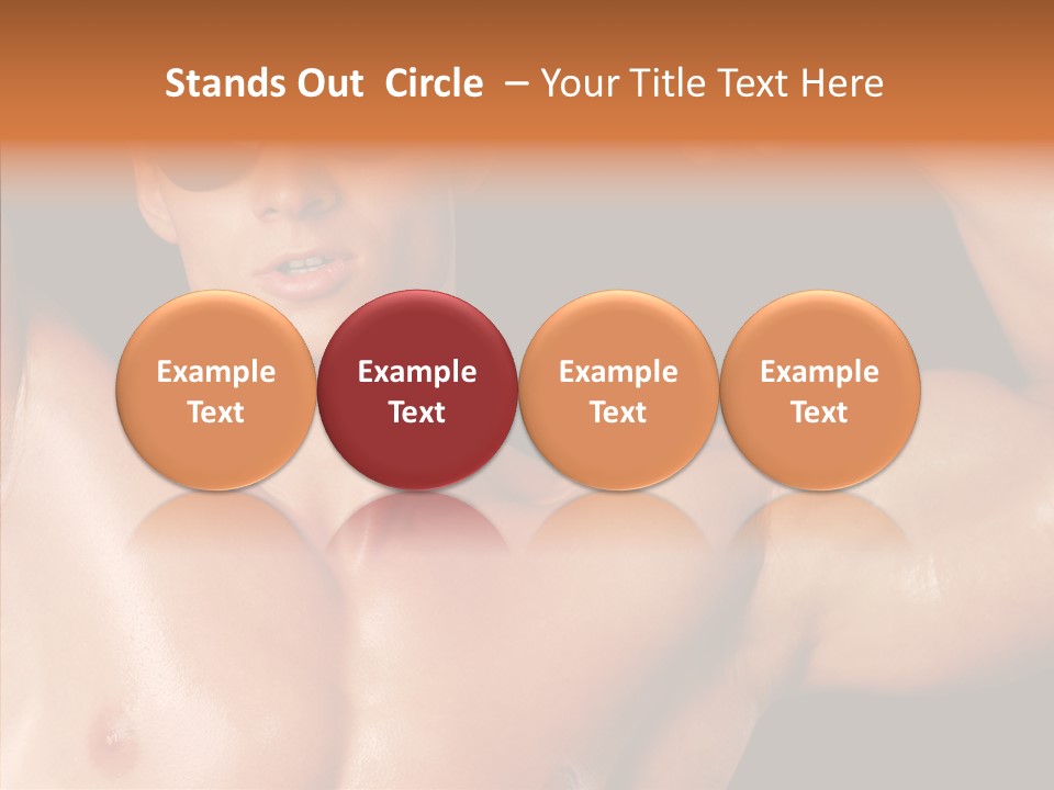 Muscular Beauty Front PowerPoint Template