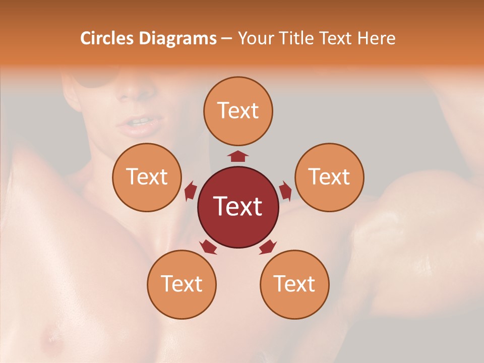 Muscular Beauty Front PowerPoint Template