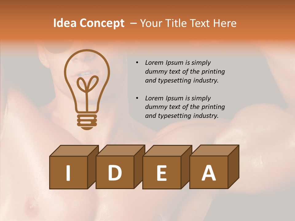 Muscular Beauty Front PowerPoint Template