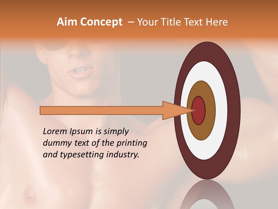 Muscular Beauty Front PowerPoint Template