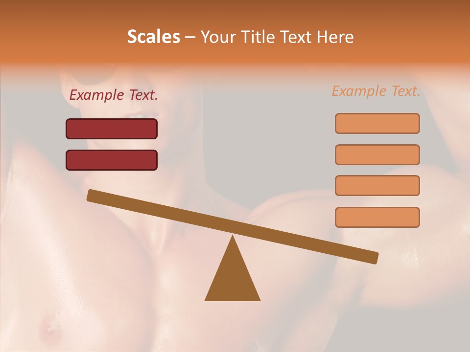 Muscular Beauty Front PowerPoint Template