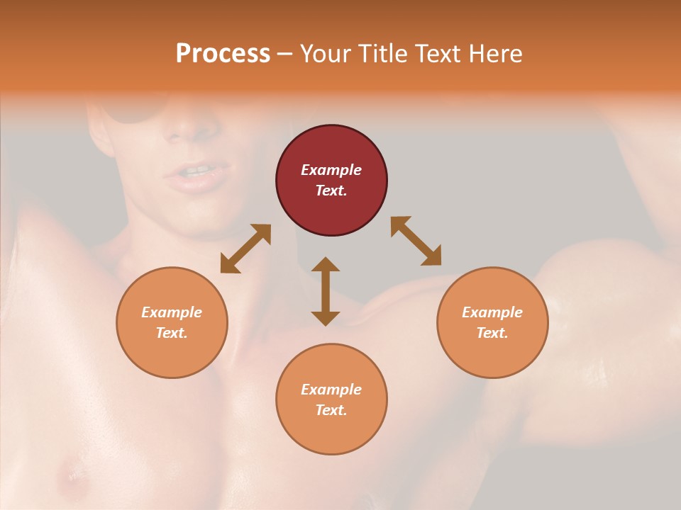 Muscular Beauty Front PowerPoint Template