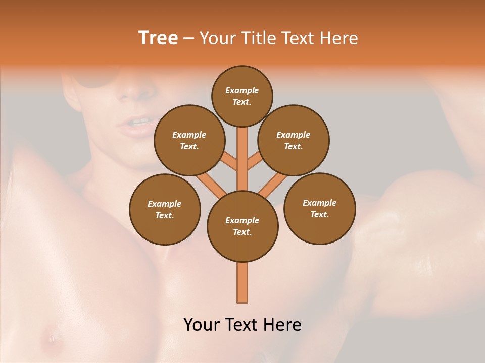 Muscular Beauty Front PowerPoint Template