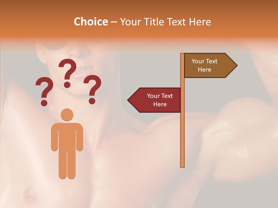 Muscular Beauty Front PowerPoint Template