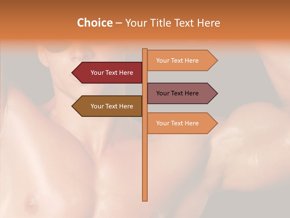 Muscular Beauty Front PowerPoint Template