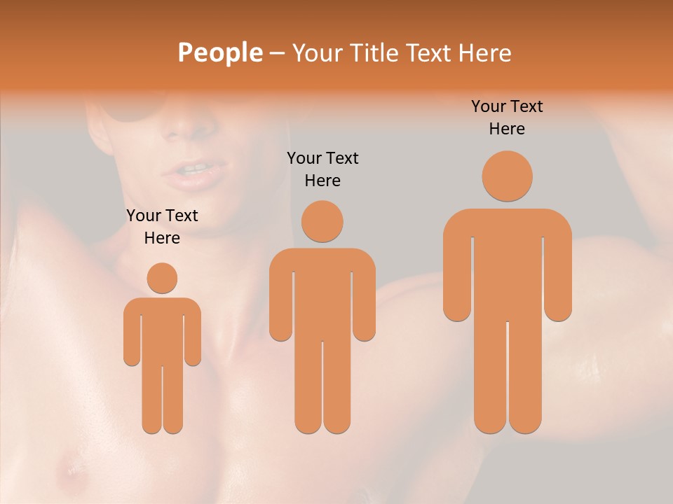 Muscular Beauty Front PowerPoint Template