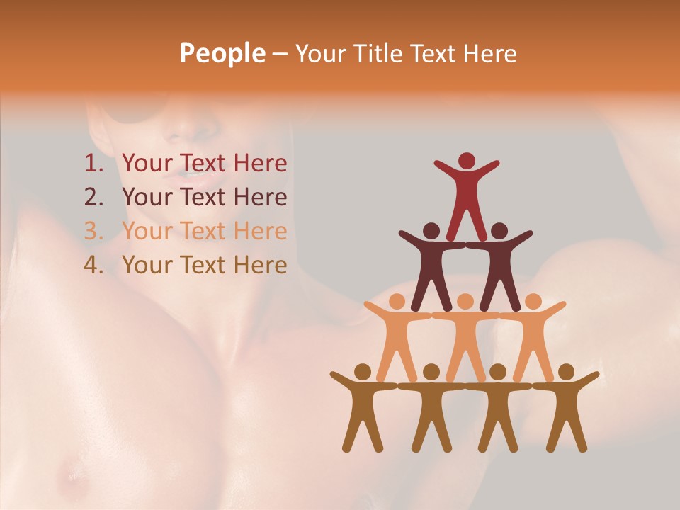 Muscular Beauty Front PowerPoint Template