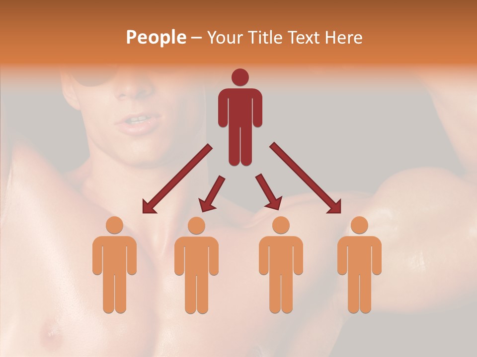 Muscular Beauty Front PowerPoint Template